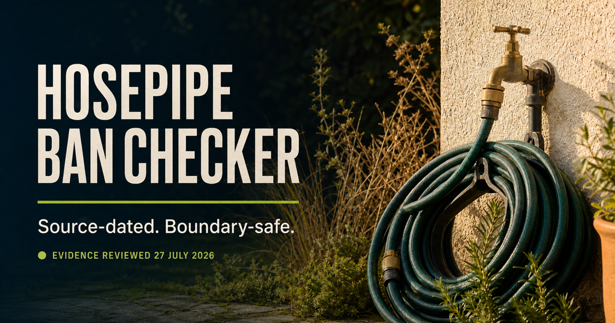 Hosepipe Ban Checker: Check your UK water supplier | Hosepipe Ban Checker